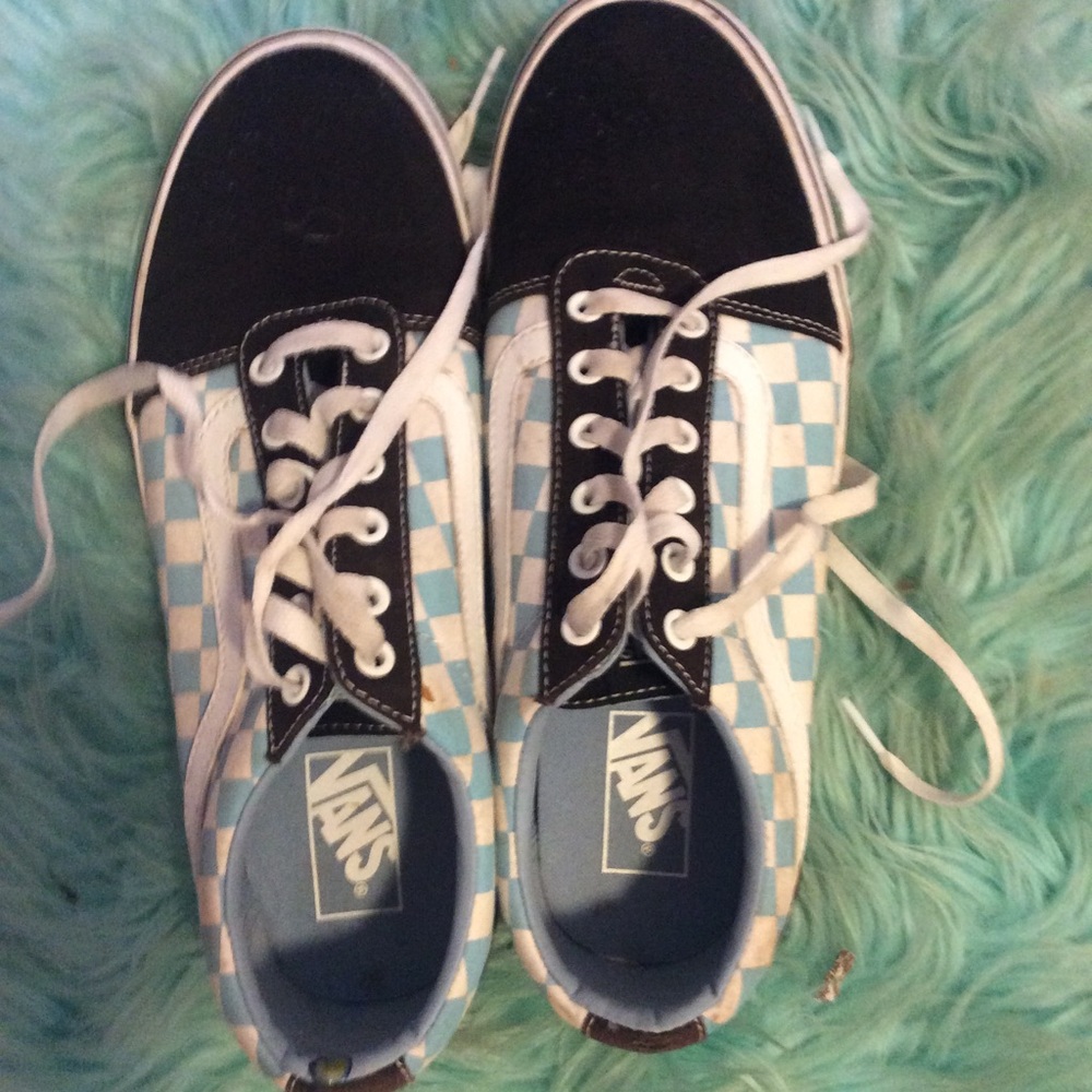 Size 11 Blue Checkered Vans